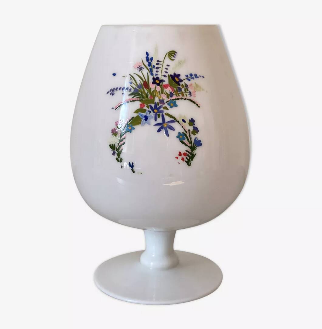 White opaline vase