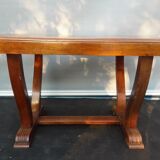Art Deco lyre table 2 extensions 4/8 guests