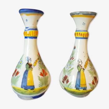 Paire de vases faience Quimper