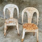 Set industrial chairs bistro chairs Tolix style