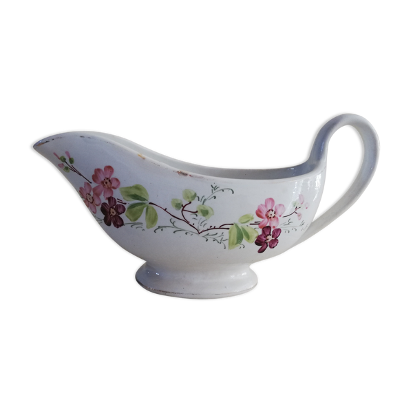 Saucière terre de fer motif fleuri
