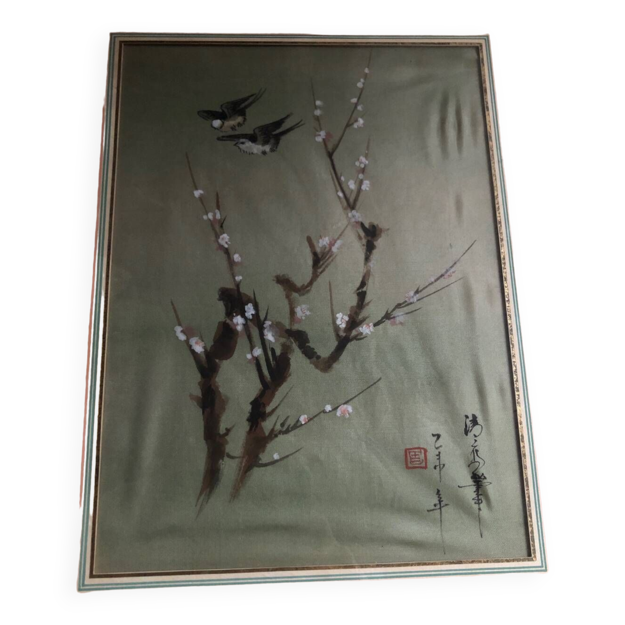 Japanese silk painting