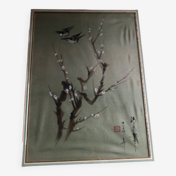 Peinture sur soie japonaise