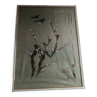 Japanese silk painting