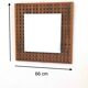 Pair of Square Walnut Mirrors Produced by Sant'Ambrogio e Deberti, Italy