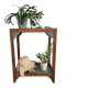 Art Deco side table with 2 sculpted tops