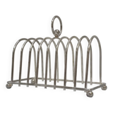 Silver metal toast holder