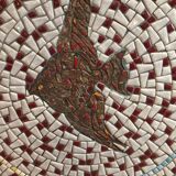 Table ronde en mosaïque