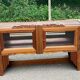 Art Deco sideboard top, low display cabinet in solid walnut and mirror, 1940.