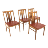Set of 4 walnut chairs, Sweden, 1960
