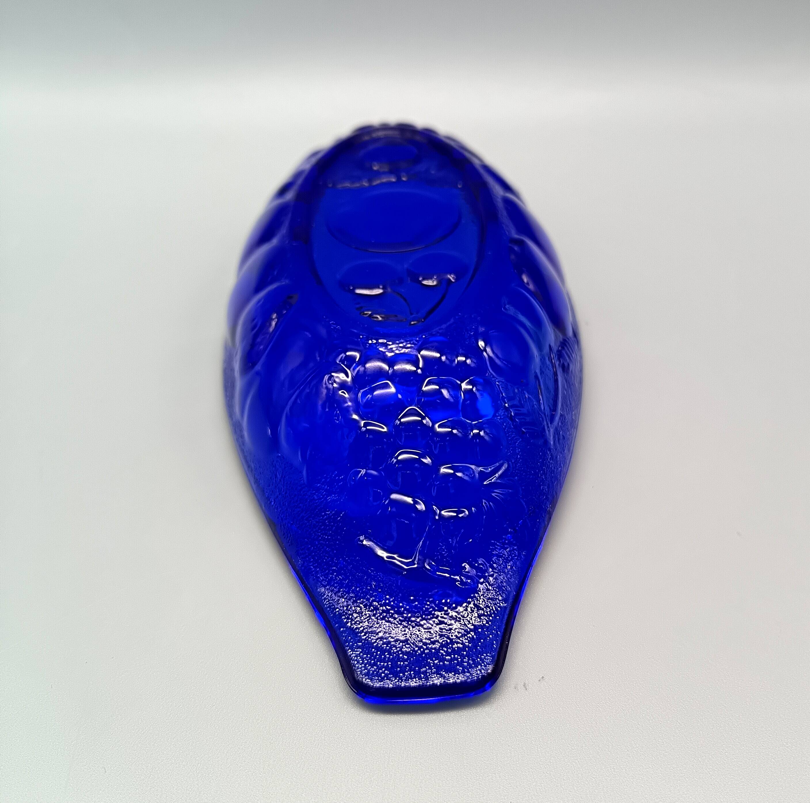 6 vintage LUMINARC France cobalt blue ice cream cups, "gourmet" model