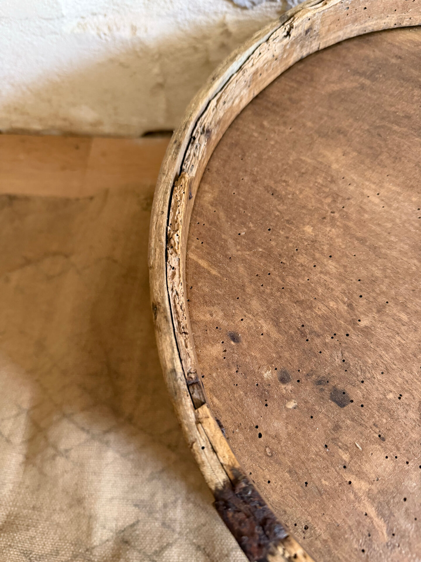 Wooden bedside table