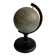 Miniature Green Paper-Covered Globe with Metal Base and Meridian — Made in England