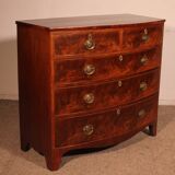 Bombé commode in mahogany from the early 19th century.