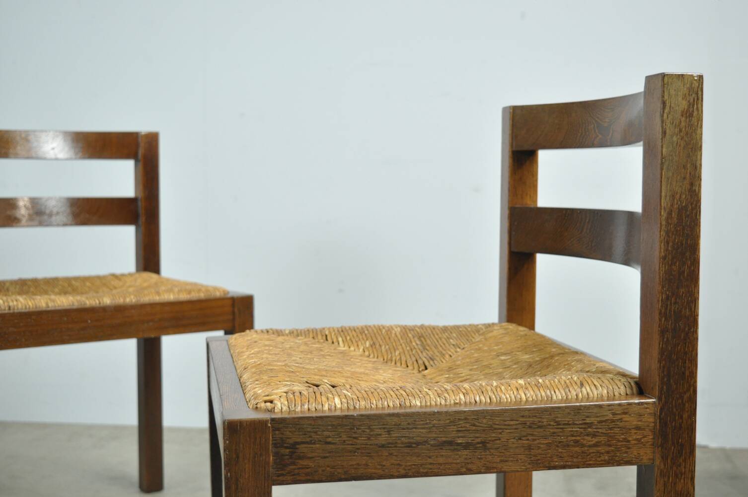 Modern vintage wenge dining chairs by OV Rotterdam, 1970s