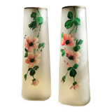 Pair of art deco vases in glass