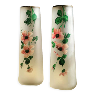 Pair of art deco vases in glass