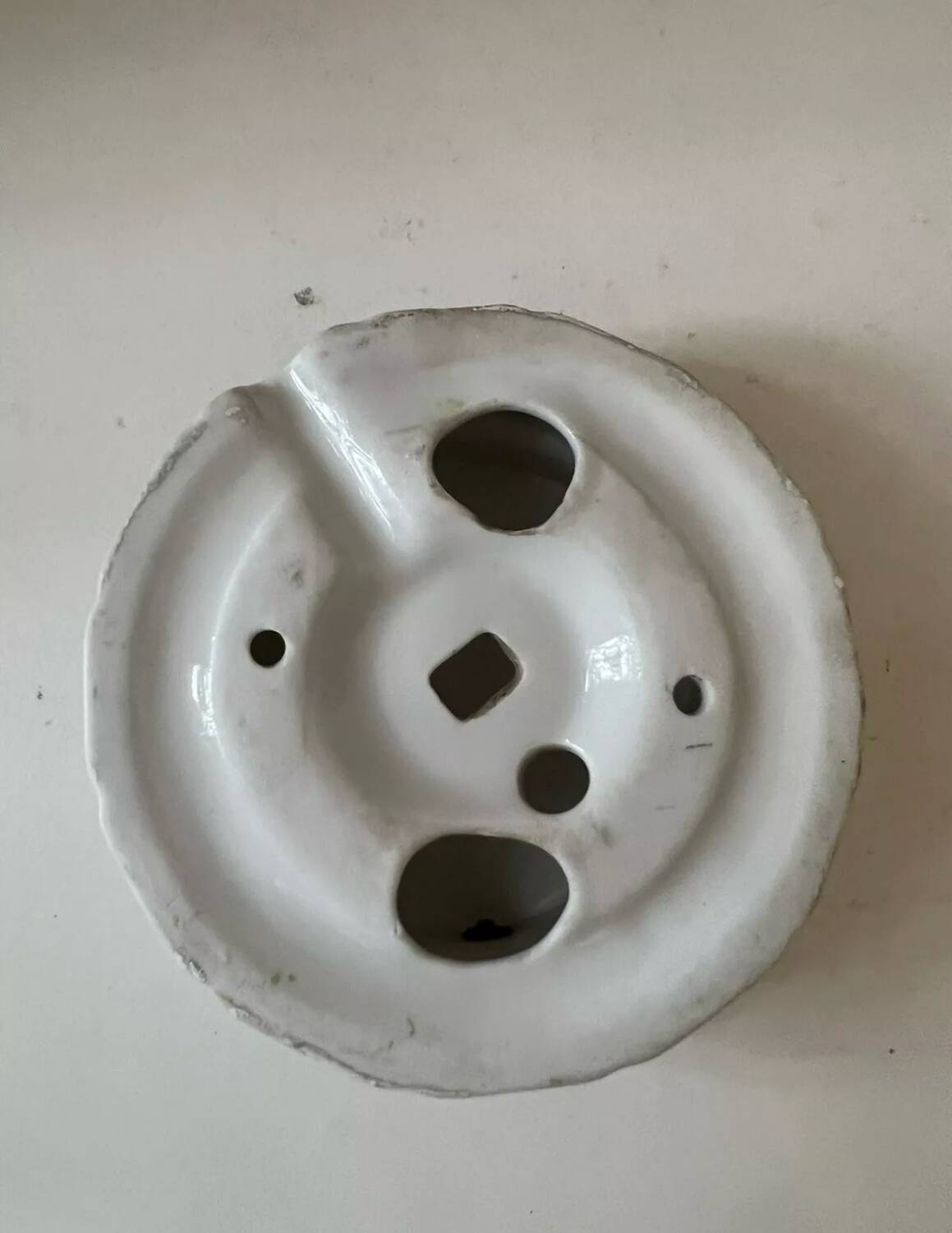 Ceiling light in opaline glass globe white ball porcelain art deco