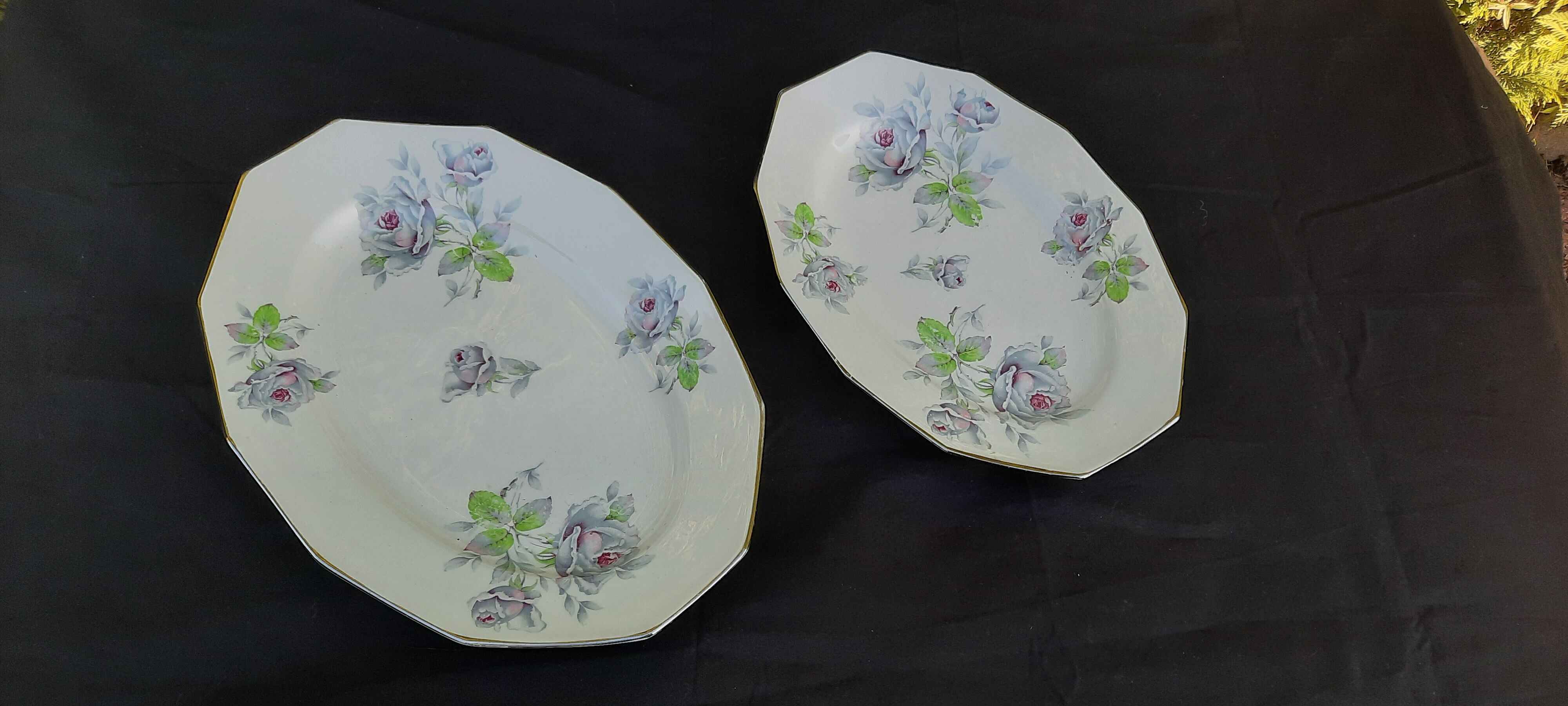 2 porcelain oval dishes