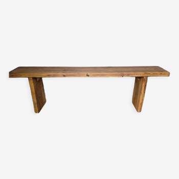 Solid wood bench patinated 160cm