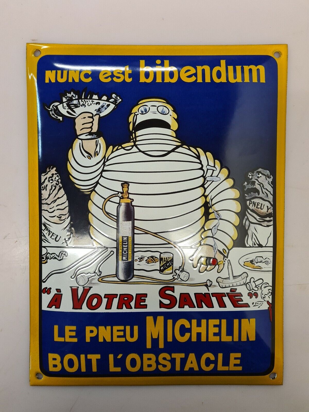 Michelin bibendum enamel plate