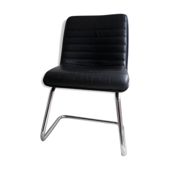 Fauteuil vintage cuir noir