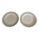 Pair of flat plates in Gien iron earthenware, Austerlitz decor