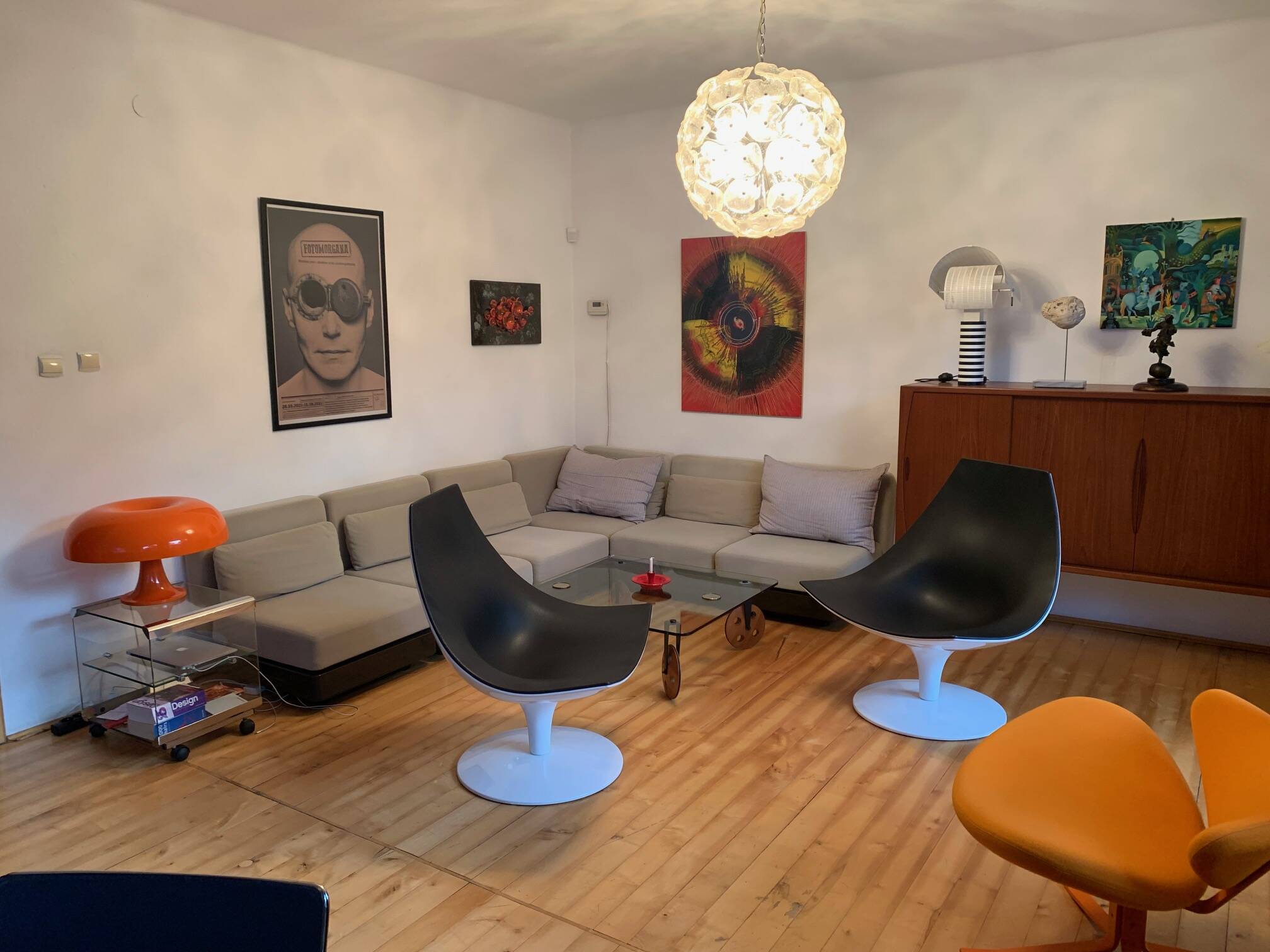 A pair of Moon armchairs by Pietro Arosio, Tacchini, Italy