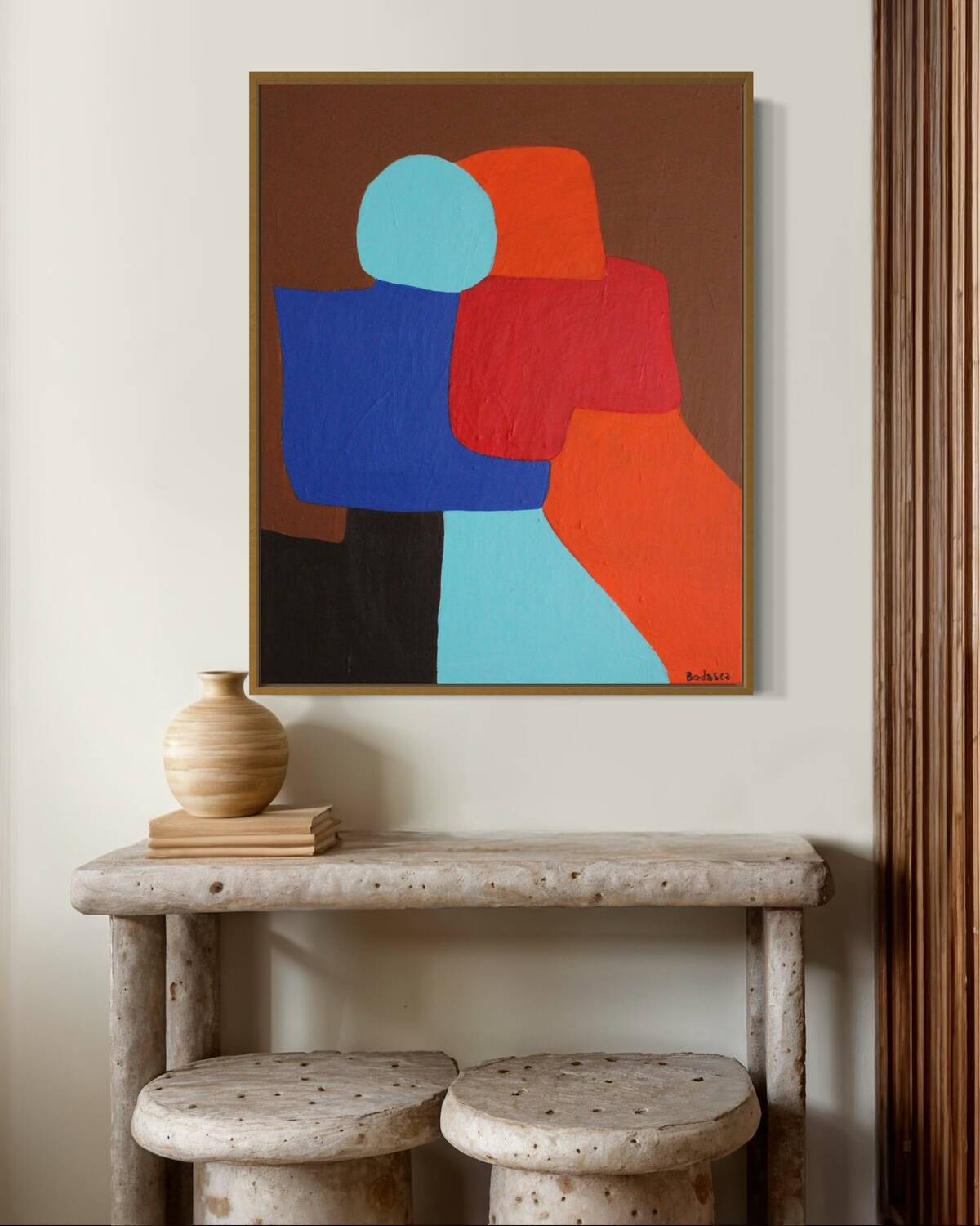 A hug original painting on stretched canvas 65x54cm