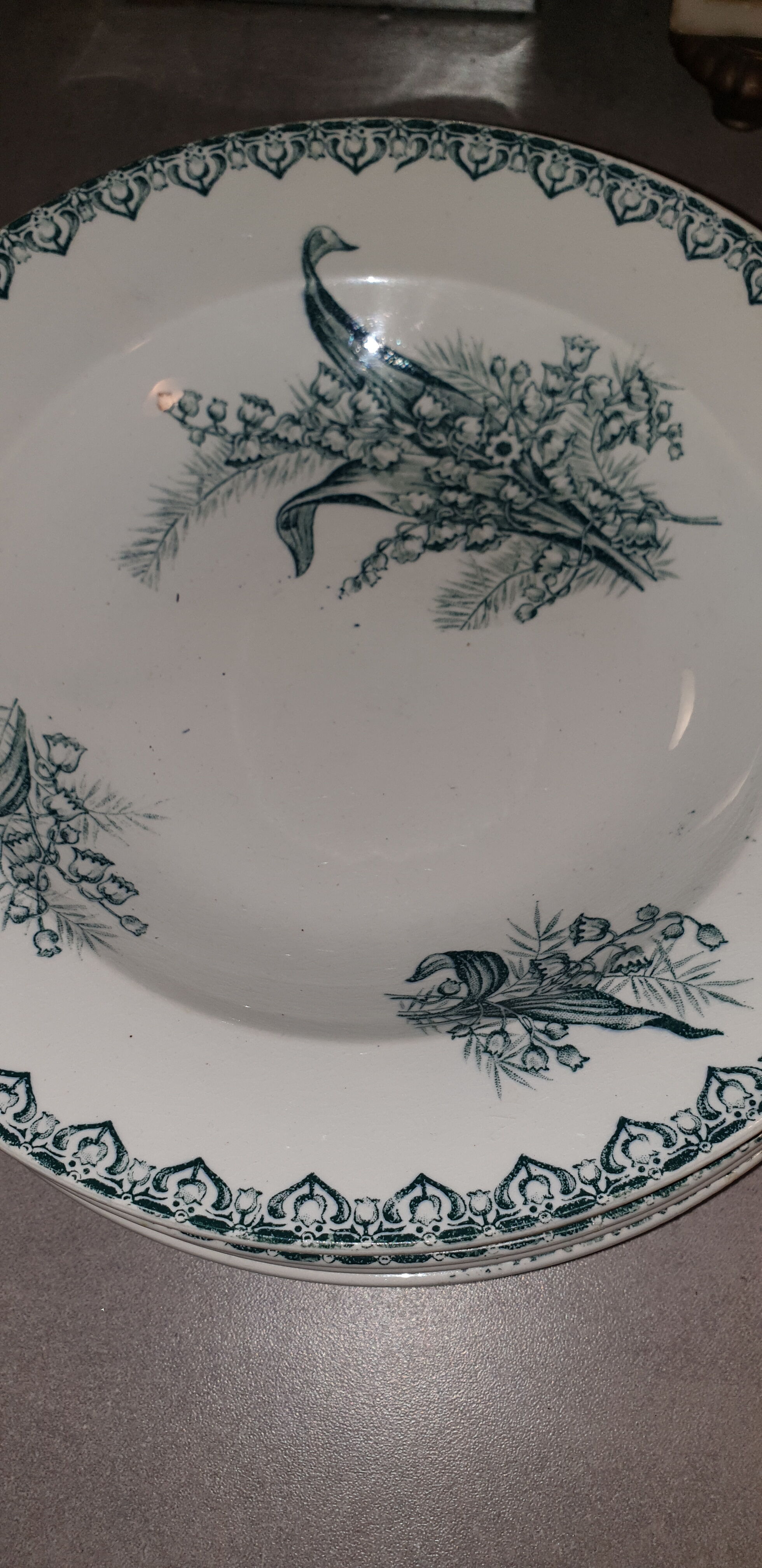 Lot of plates st amand with lily of the valley