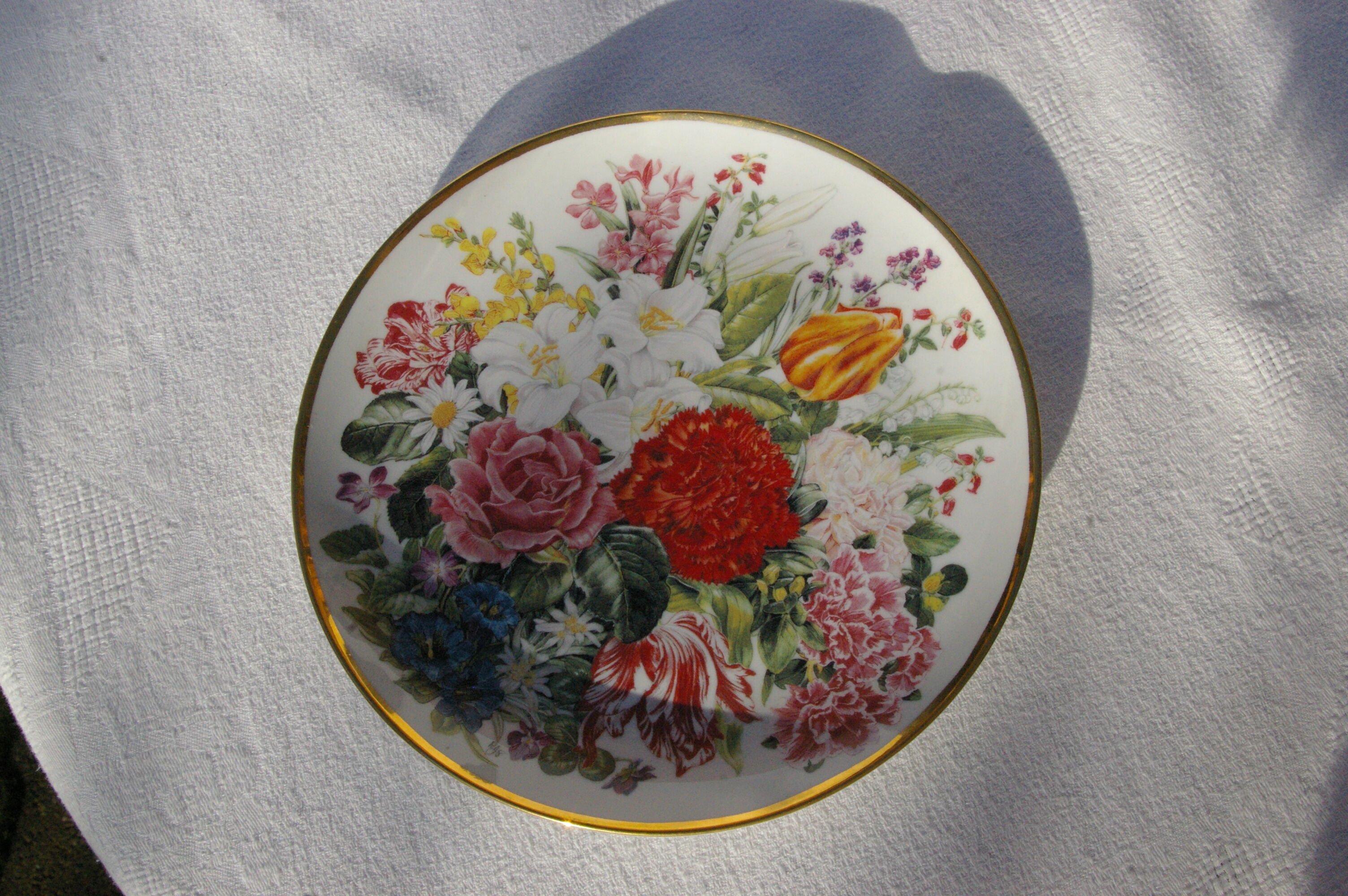 Decorative plate Bouquet Porcelain Franklin Mint