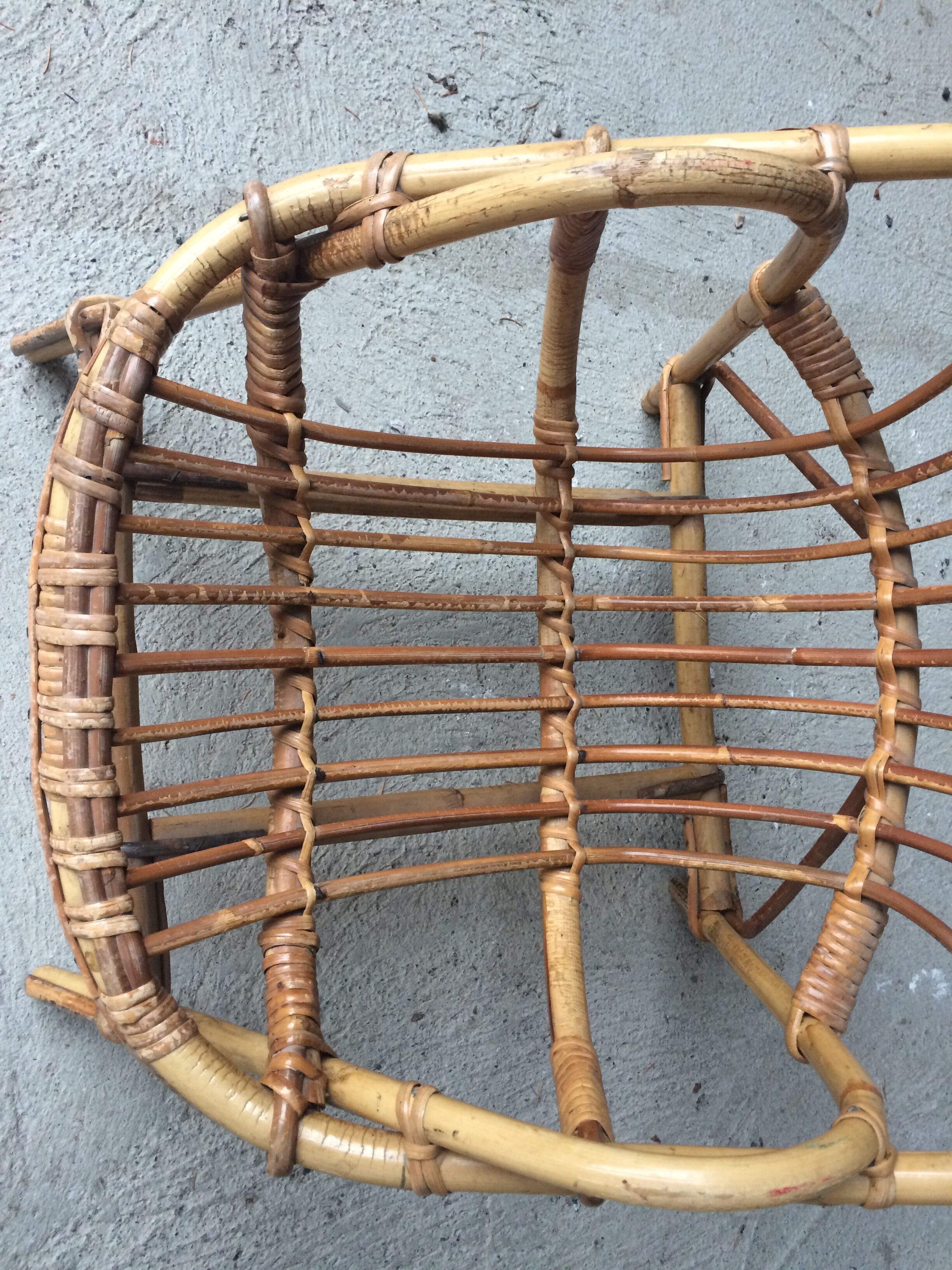 Armchair in rattan for child vintage