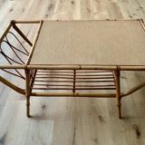 Rattan coffee table from the 60s
