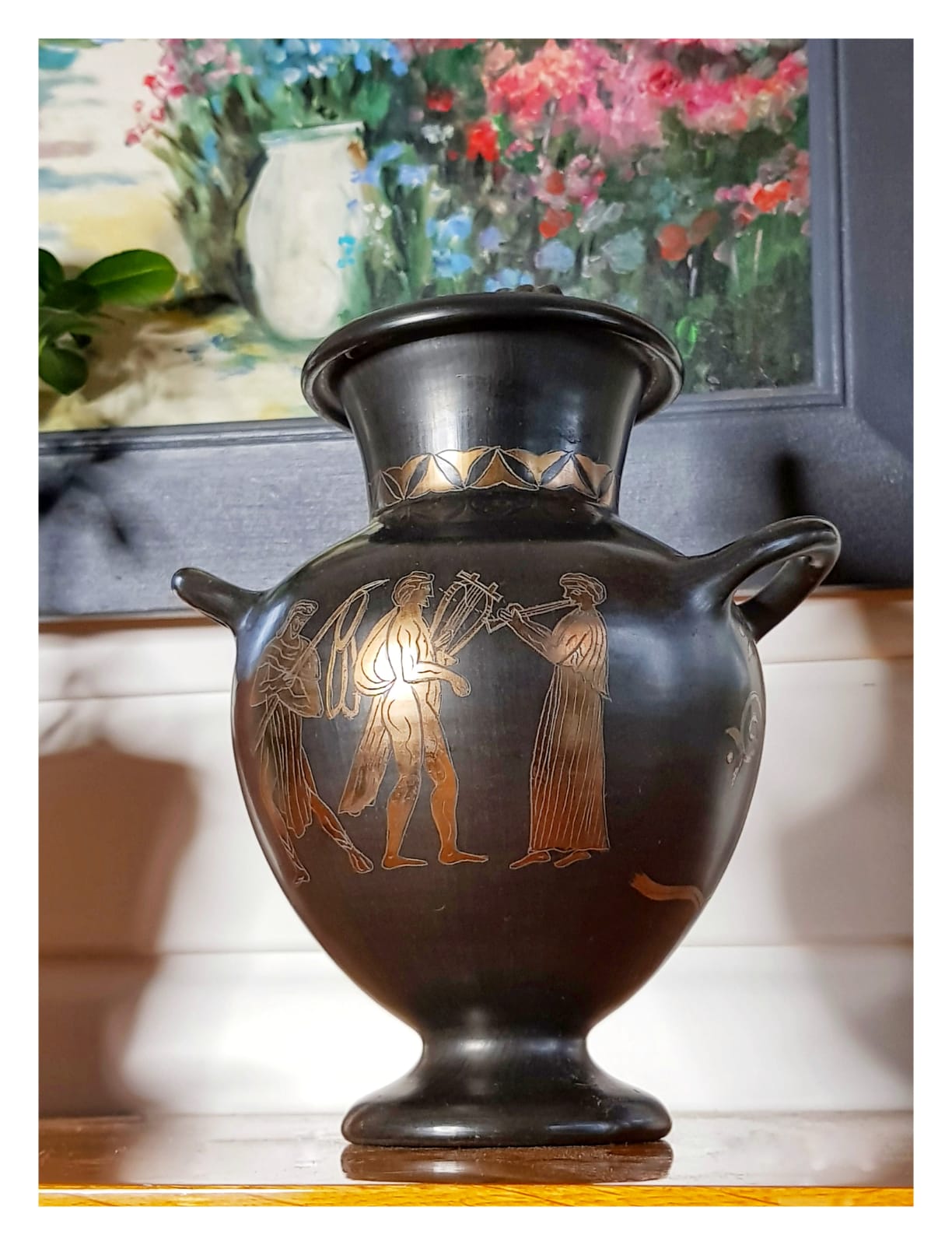 Italian artisanal reproduction Etruscan bucchero vase
