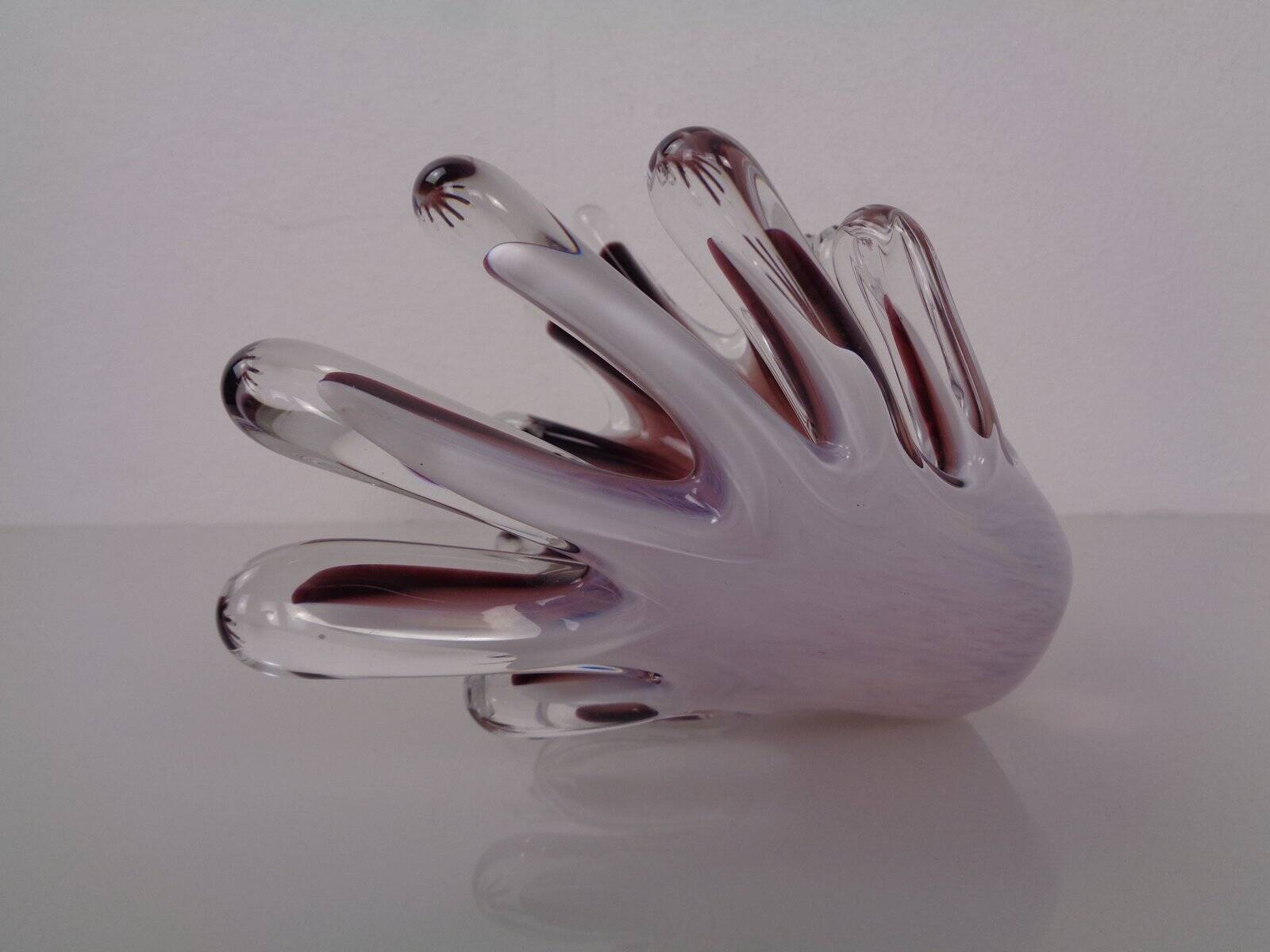 Handmade crystal glass bowl from Gränna Glas, Sweden, 1970s