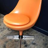 Vintage “Polaris” armchair by Pierre Guariche for Meurop 1960, designer swivel seat furniture