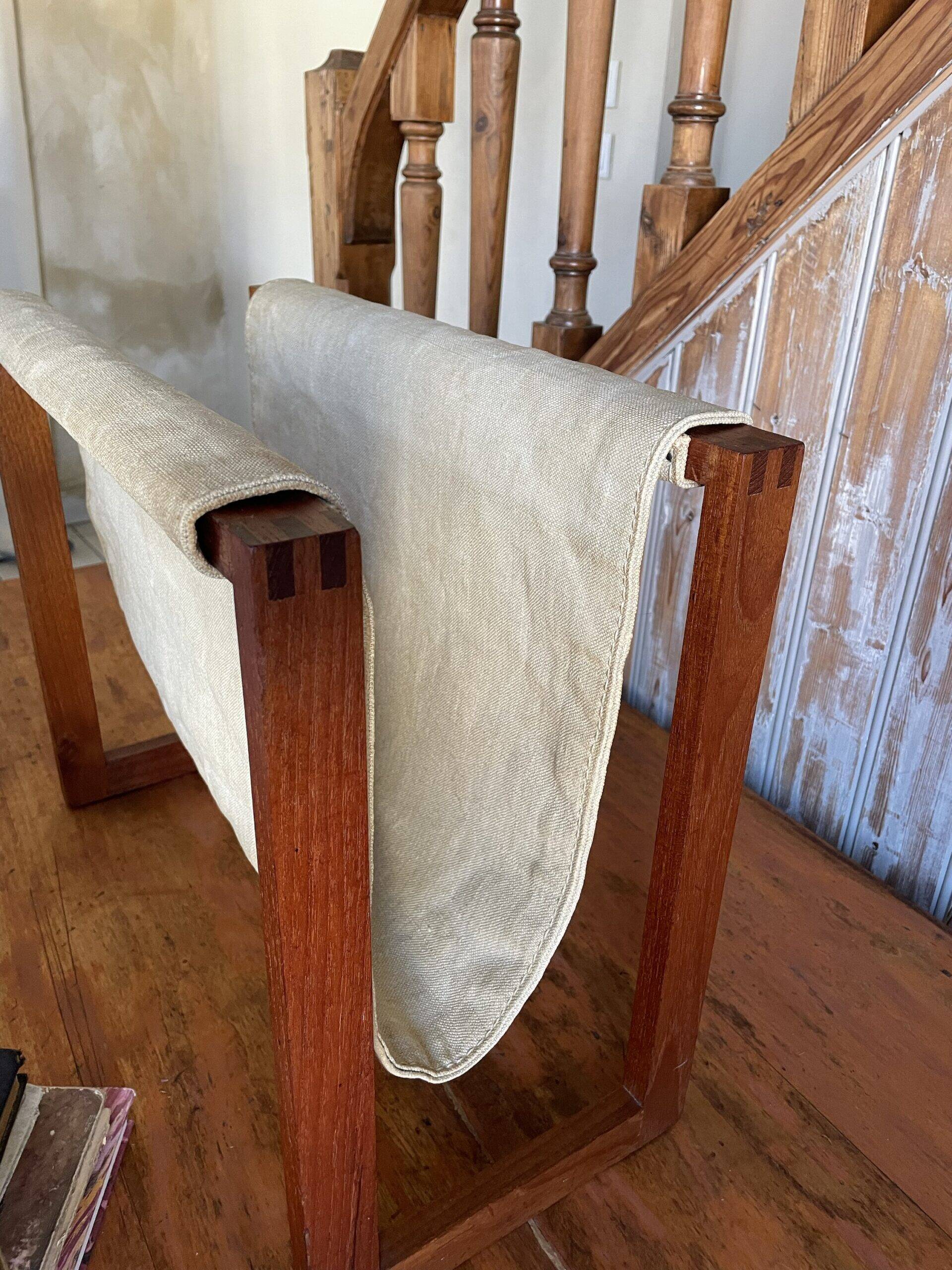 Scandinavian magazine rack in solid teak – Denmark, 1960s