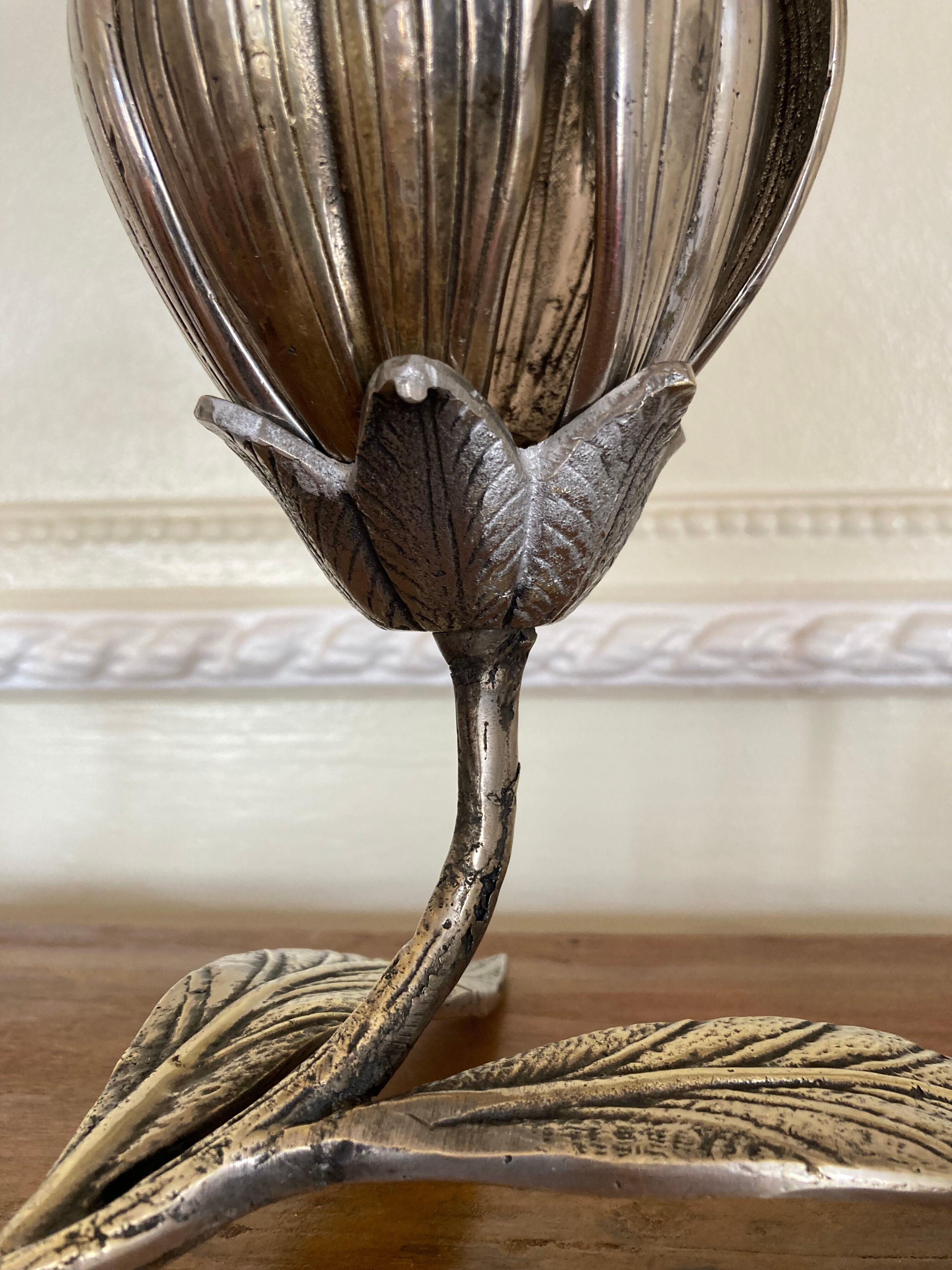 Metal flower ashtray 70s