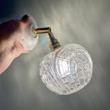 Vintage molded glass globe wall light