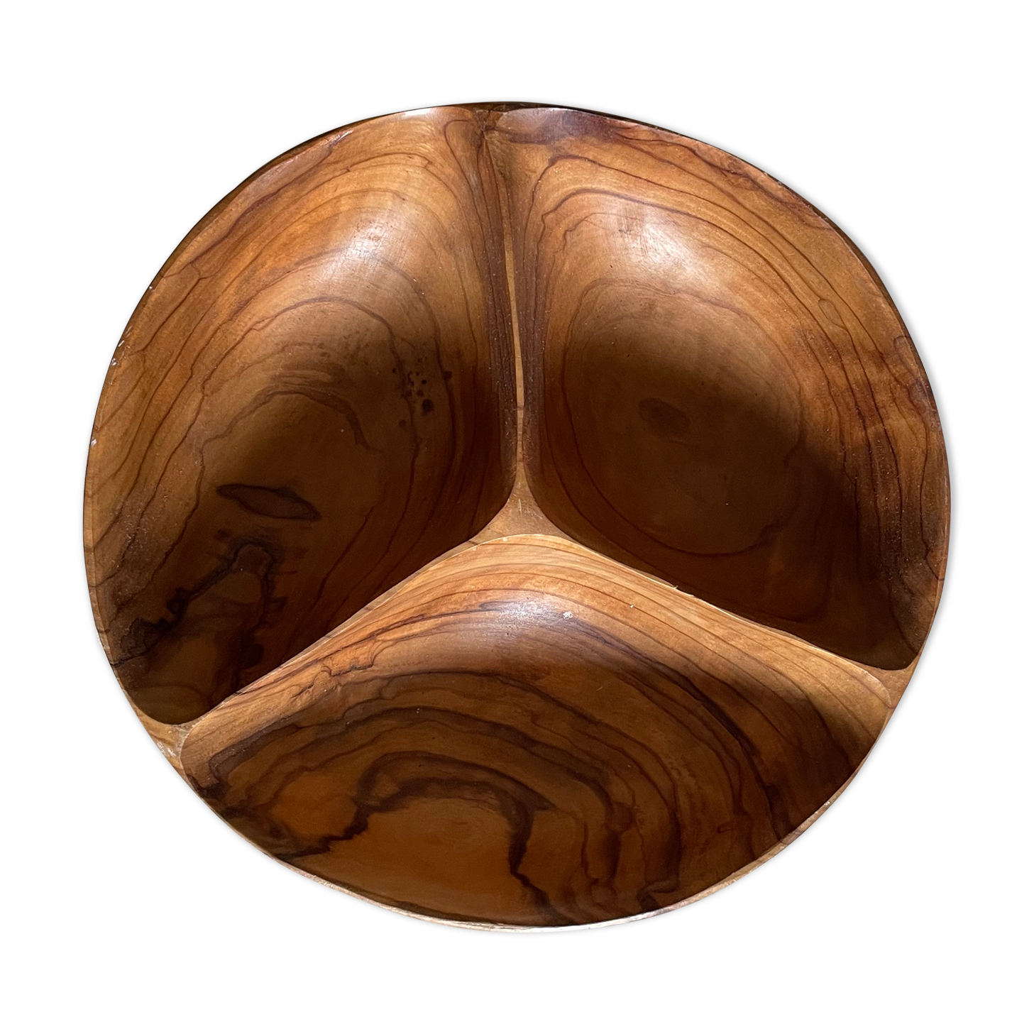 Vintage olive wood dish