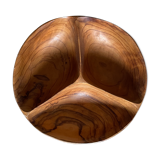 Plat en bois d’olivier vintage