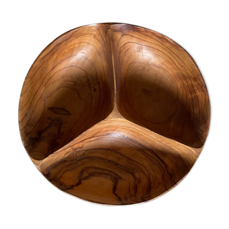 Vintage olive wood dish