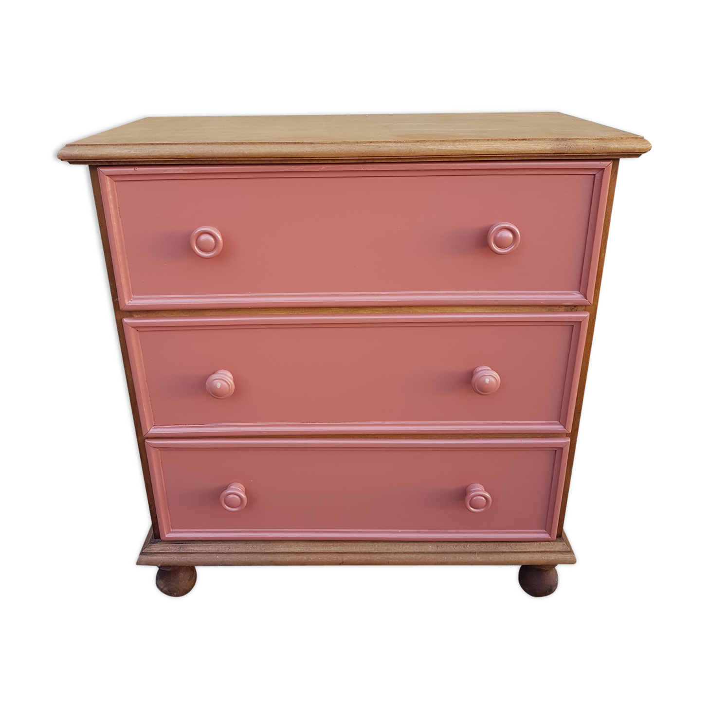 Chest of drawer in light oak of 1970