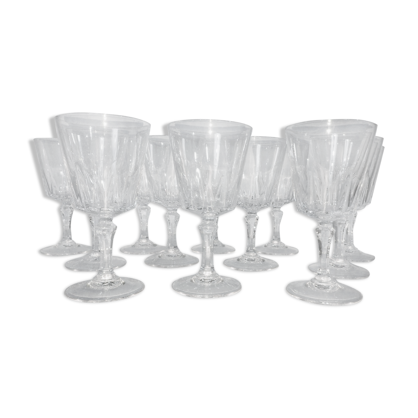 12 crystal wine glasses