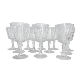 12 crystal wine glasses