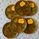 Set of 6 vintage Sarreguemines barbotine dessert plates