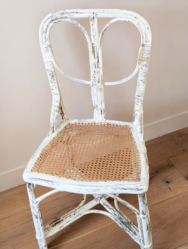 Paire de chaises vintage de restaurant en rotin