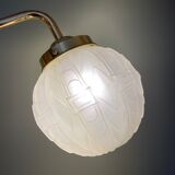 Vintage art deco glass globe elbow lamp