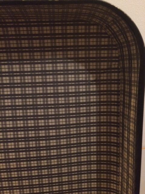 Antique vintage black upholstered vintage suitcase