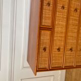 Chest of drawers in rattan and bamboo